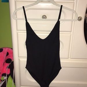 Nasty Gal What’s the Scoop Bodysuit Black